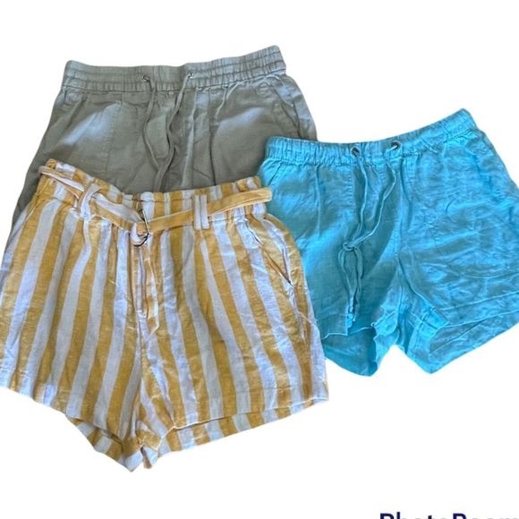 Bundle of 3 Pair of Linen & Linen Blend Shorts - Size Small - Picture 1 of 7